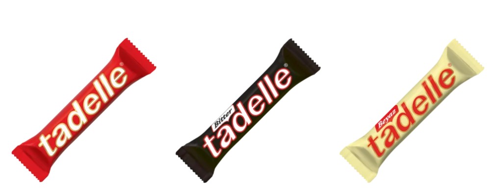 Glutensiz Tadelle çikolata çeşitleri: Sütlü, Bitter ve Beyaz çikolatalı bar